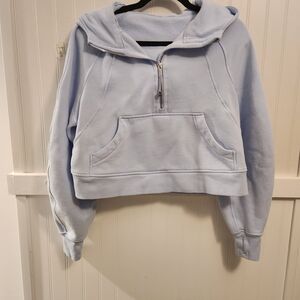 Lululemon Light Blue Women's Scuba Cropped Hoodie Size Small